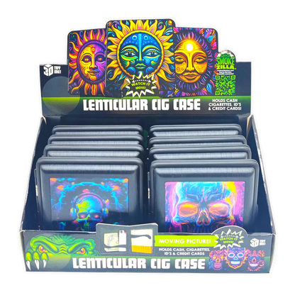 Metal Cigarette Case with Lenticular Front - 8 Pieces Per Retail Ready Display 25024 SMOKEZILLA