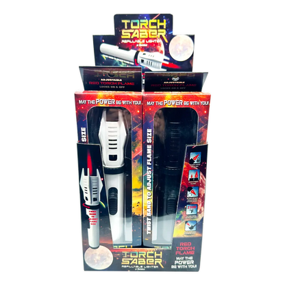Torch Saber Torch Lighter with Red Flame - 6 Pieces Per Retail Ready Display 25028 SMOKEZILLA