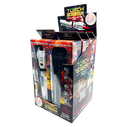 Torch Saber Torch Lighter with Red Flame - 6 Pieces Per Retail Ready Display 25028 SMOKEZILLA