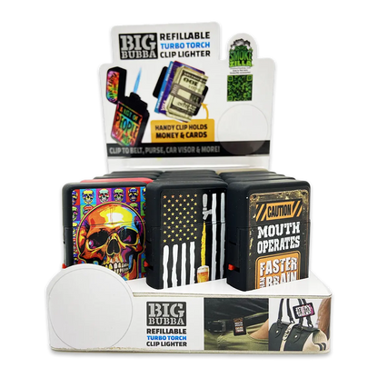 Big Bubba Dual Torch Lighter with Money Clip - 15 Pieces Per Retail Ready Display 25088 SMOKEZILLA