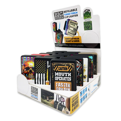 Big Bubba Dual Torch Lighter with Money Clip - 15 Pieces Per Retail Ready Display 25088 SMOKEZILLA
