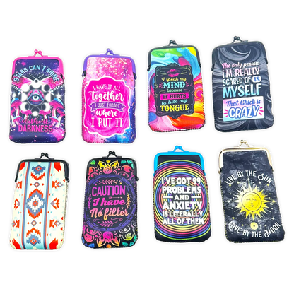 Neoprene Cigarette Pouch with Pocket - 8 Pieces Per Retail Ready Display 25089 SMOKEZILLA