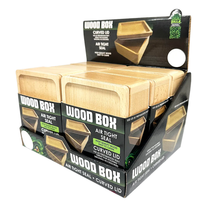 Wood Storage Box with Wood Tray Lid- 6 Pieces Per Retail Ready Display 25100 SMOKEZILLA