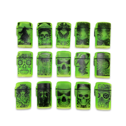 Glow in The Dark Flip Top Lighter - 15 Pieces Per Retail Ready Display 25125 SMOKEZILLA