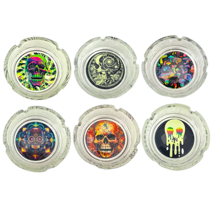 Glow in The Dark Glass Ashtray - 6 Pieces Per Retail Ready Display 25135 SMOKEZILLA