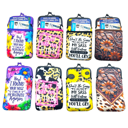 Neoprene Cigarette Pouch with Pocket - 8 Pieces Per Retail Ready Display 25138 SMOKEZILLA