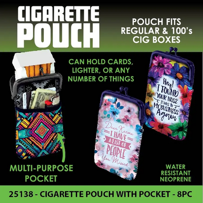 Neoprene Cigarette Pouch with Pocket