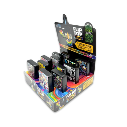 Mind Bending Metal Flip Torch Lighter - 12 Pieces Per Retail Ready Display 25259 SMOKEZILLA