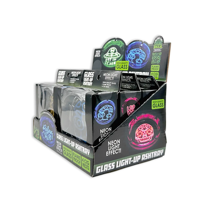Light-Up Glass Ashtray - 6 Pieces Per Retail Ready Display 25271 SMOKEZILLA