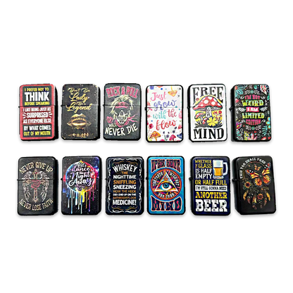 Metal Flip Top Lighter - 12 Pieces Per Retail Ready Display 25279 SMOKEZILLA