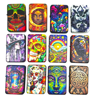 Metal Flip Top Lighter - 12 Pieces Per Retail Ready Display 25281 SMOKEZILLA