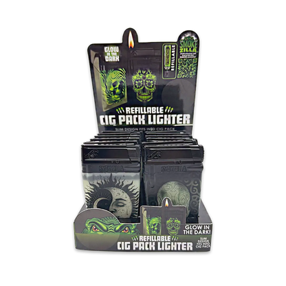 GID Cigarette Pack Thin Lighter - 12 Pieces Per Retail Ready Display 25284 SMOKEZILLA