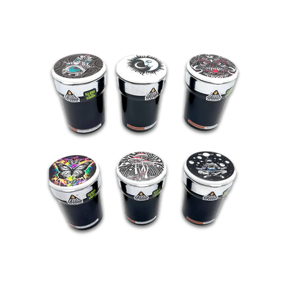 Glow In The Dark Lid Butt Bucket Ashtray with LED Light - 6 Per Retail Ready Display 25397 SMOKEZILLA