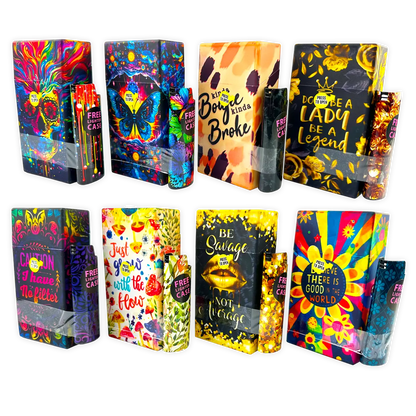 100s Cigarette Storage Case With Magnetic Lighter Case - 8 Pieces Per Retail Ready Display 25481 SMOKEZILLA