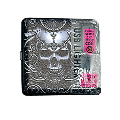 sugar skull cigarette case with lighter Cigarette Case with USB Coil Lighter – Smokezilla Shop sugar skull cigarette case with lighter Cigarette Case with USB Coil Lighter – Smokezilla Shop