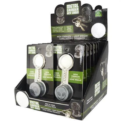 Metal Grinder Key Chain - 12 Pieces Per Retail Ready Display 25635 SMOKEZILLA