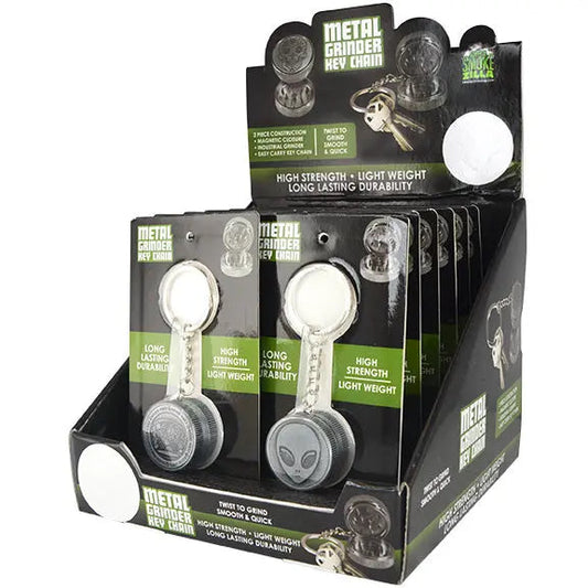 Metal Grinder Key Chain - 12 Pieces Per Retail Ready Display 25635 SMOKEZILLA