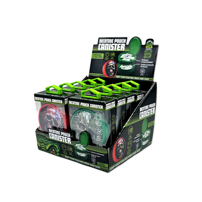 Nicotine Pouch And Storage Canisters  - 10 Pieces Per Retail Ready Display 25689 ROUGHNECK