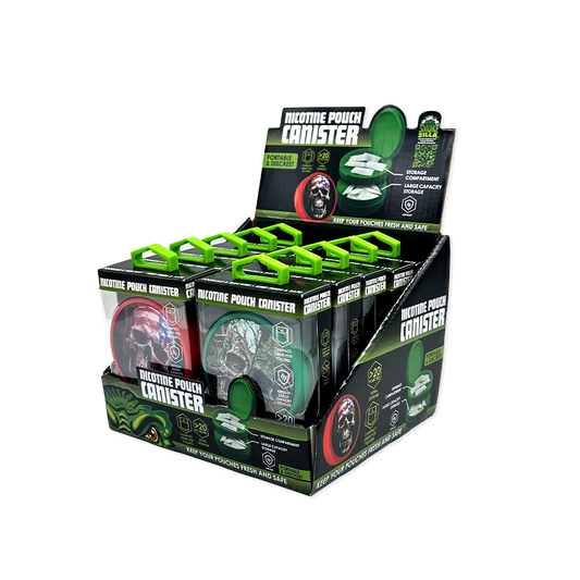 Nicotine Pouch And Storage Canisters  - 10 Pieces Per Retail Ready Display 25689 ROUGHNECK