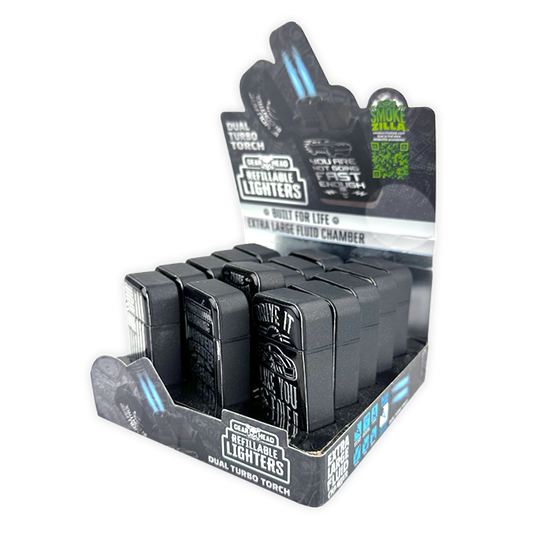 Big Bubba Dual Torch Foil Sticker Lighter - 15 Pieces Per Retail Ready Display 25837 SMOKEZILLA