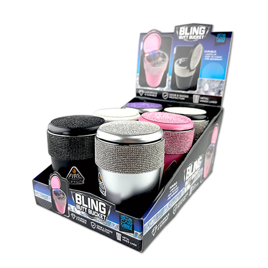Bling Butt Bucket Ashtray with LED Light - 6 Pieces Per Retail Ready Display 25886 SMOKEZILLA