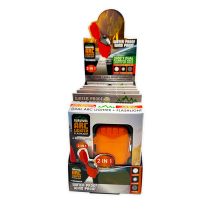Electric Arc Lighter with LED Flashlight - 6 Pieces Per Retail Ready Display 25913 SMOKEZILLA