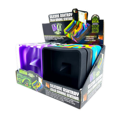 Silicone Ashtray with Assorted Colors - 8 Per Retail Ready Display 25918 SMOKEZILLA