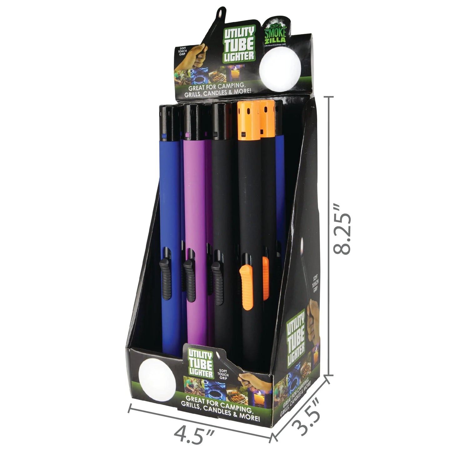 Utility Tube Lighter - 12 Pieces Per Retail Ready Display 25969 SMOKEZILLA
