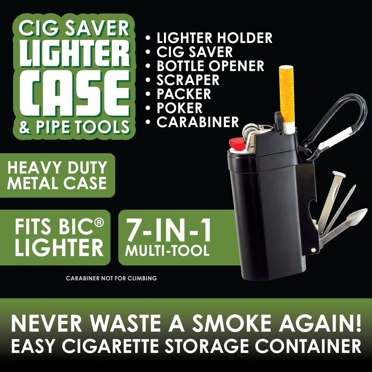 Metal Cigarette Saver Key Chain with Tools - 12 Pieces Per Retail Ready Display 26028 SMOKEZILLA
