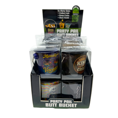 Printed Bucket Ashtray - 12 Pieces Per Retail Ready Display 26097 SMOKEZILLA