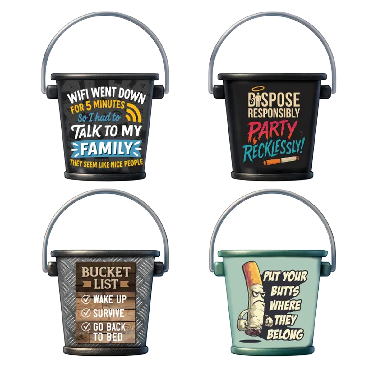 Printed Bucket Ashtray