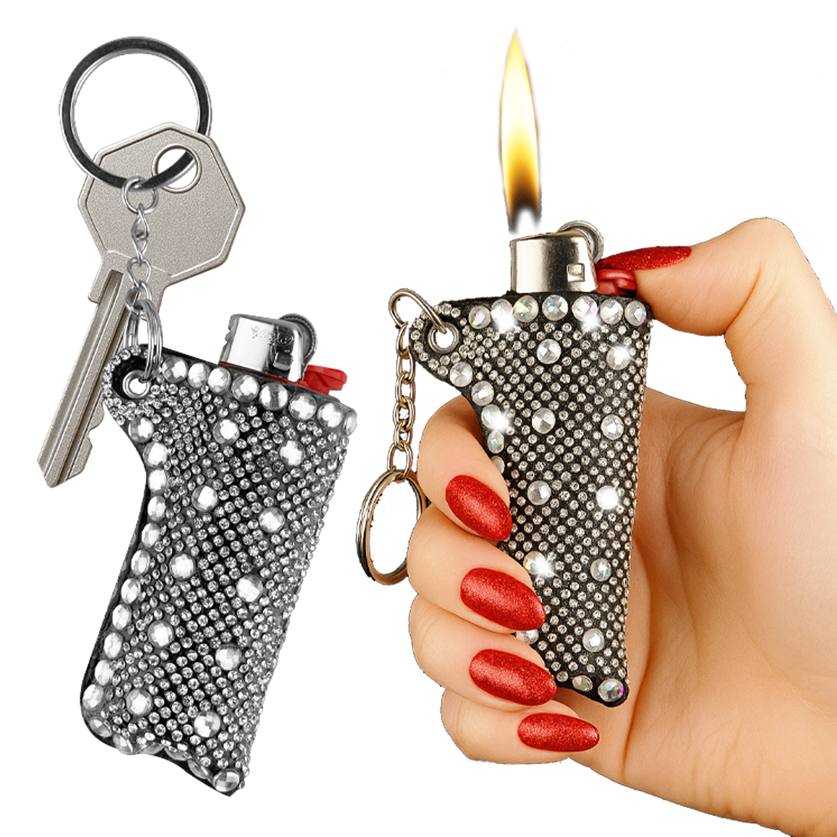 Bling Rhinestone Lighter Case