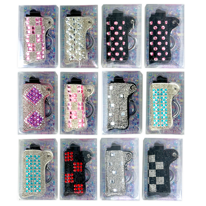 Bling Rhinestone Lighter Case - 12 Pieces Per Retail Ready Display 26101