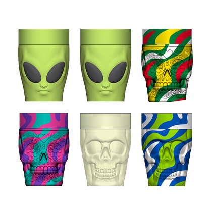Silicone Glow in the Dark Butt Bucket Ashtray - 6 Pieces Per Retail Ready Display 26335
