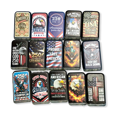 Patriotic USA 250 Dual Torch Lighter - 15 Pieces Per Retail Ready Display 26420 SMOKEZILLA