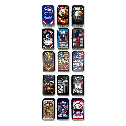 Patriotic USA 250 Dual Torch Lighter - 15 Pieces Per Retail Ready Display 26420
