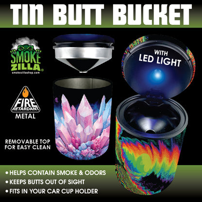 Full Print Butt Bucket Ashtray with LED Light