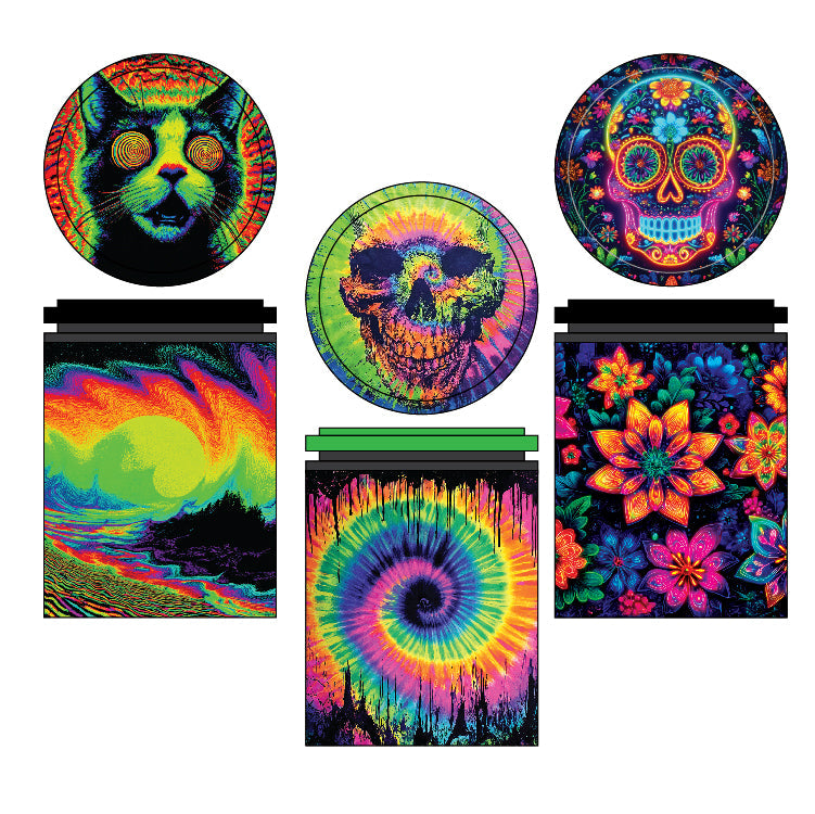 Full Print Butt Bucket Ashtray with LED Light - 6 Pieces Per Retail Ready Display 26430