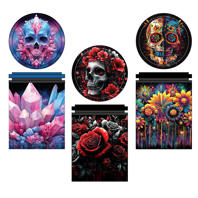 Full Print Butt Bucket Ashtray with LED Light - 6 Pieces Per Retail Ready Display 26430