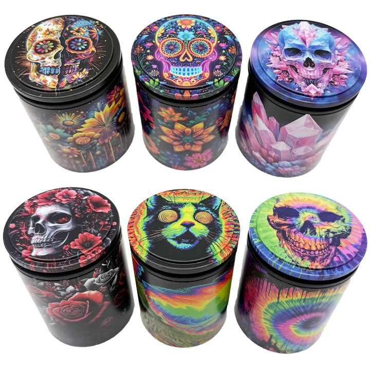 Full Print Butt Bucket Ashtray with LED Light - 6 Pieces Per Retail Ready Display 26430
