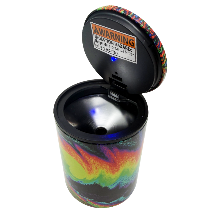 Full Print Butt Bucket Ashtray with LED Light - 6 Pieces Per Retail Ready Display 26430