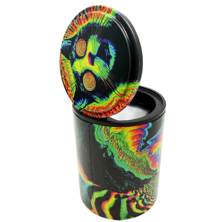 Full Print Butt Bucket Ashtray with LED Light - 6 Pieces Per Retail Ready Display 26430