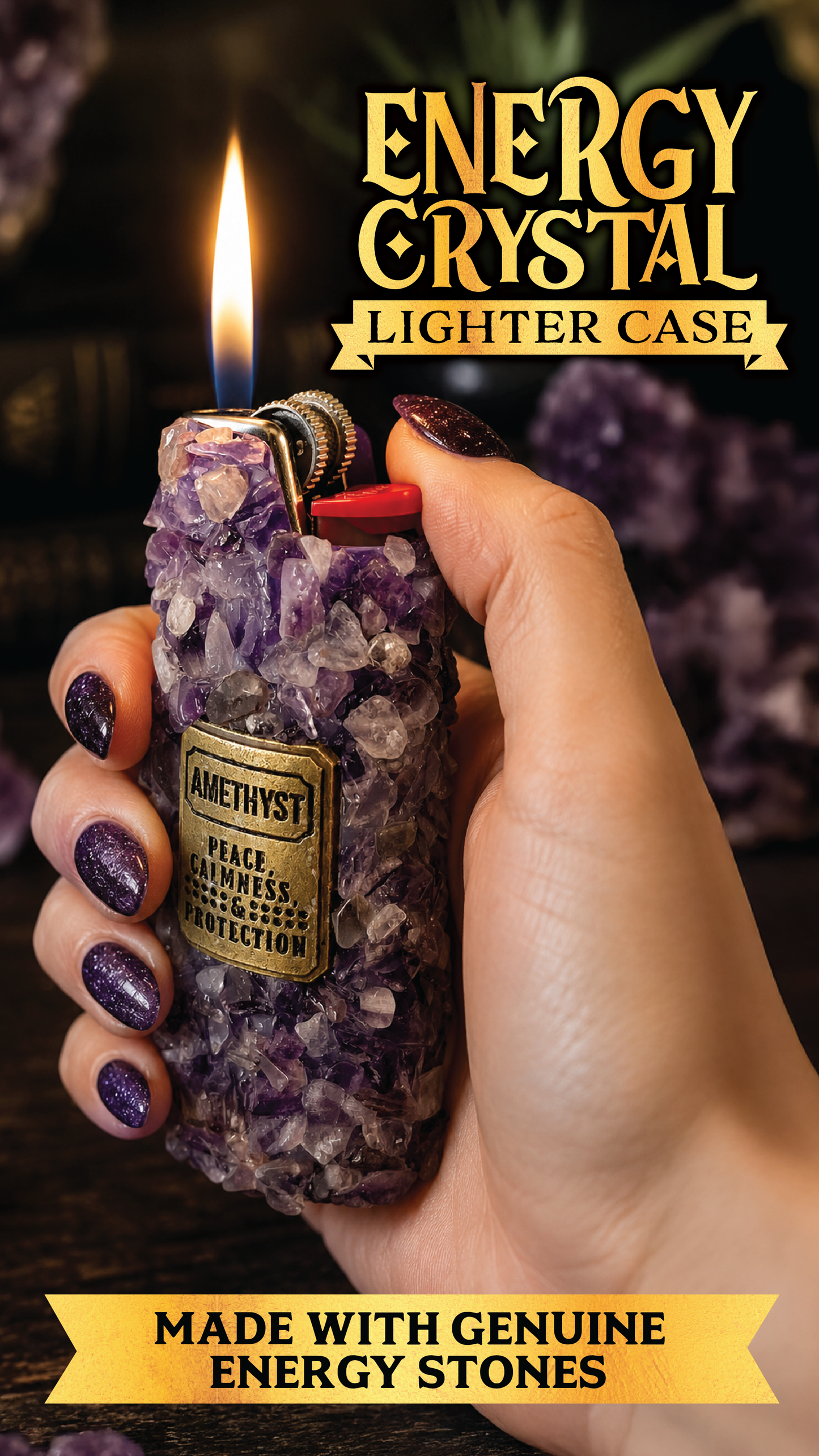 Energy Crystal Lighter Case - 12 Pieces Per Retail Ready Display 26613