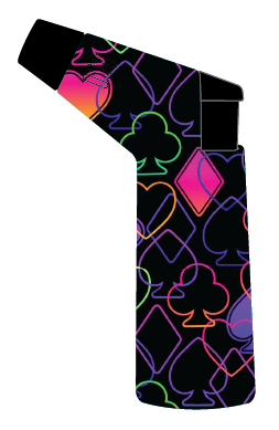 Zinc Printed Torch Lighter - 12 Pieces Per Retail Ready Display 26624