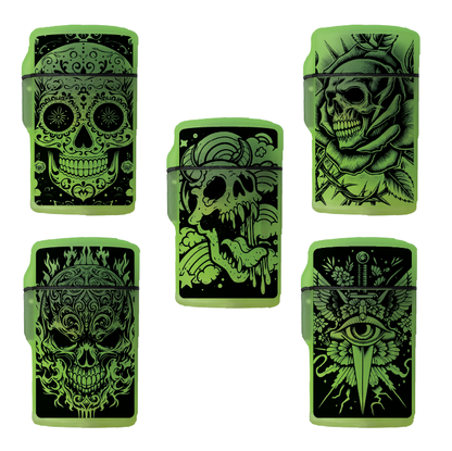 Glow in The Dark Flip Top Lighter - 15 Pieces Per Retail Ready Display 26625