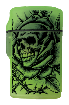 Glow in The Dark Flip Top Lighter - 15 Pieces Per Retail Ready Display 26625