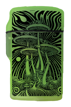 Glow in The Dark Flip Top Lighter - 15 Pieces Per Retail Ready Display 26625