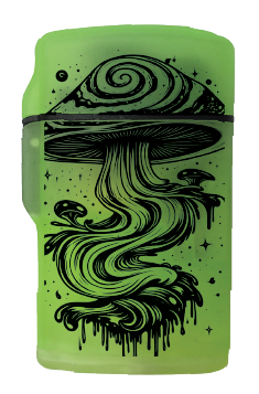 Glow in The Dark Flip Top Lighter - 15 Pieces Per Retail Ready Display 26625