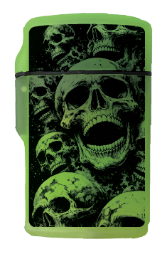Glow in The Dark Flip Top Lighter - 15 Pieces Per Retail Ready Display 26625