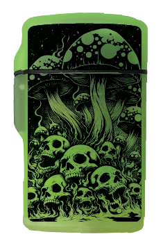 Glow in The Dark Flip Top Lighter - 15 Pieces Per Retail Ready Display 26625